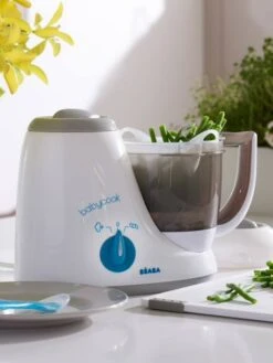 Robot BEABA Babycook Original Blanc/bleu/gris - Beaba -Petite Vie Soldes robot beaba babycook original 1