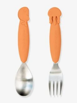 Set 2 Couverts DONE BY DEER YummyPlus Sea Friends Rose - Done By Deer 12 Set 2 Couverts DONE BY DEER YummyPlus Sea Friends Rose - Done By Deer -Petite Vie Soldes set 2 couverts done by deer yummyplus sea friends 4