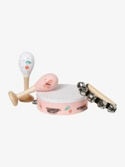 Set 3 Instruments : Maracas, Tambourin, Grelots En Bois FSC® Multicolore - Vertbaudet -Petite Vie Soldes set 3 instruments maracas tambourin grelots en bois fsc 4