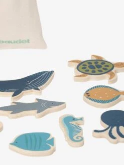 Set D'animaux Marins En Bois FSC® Bleu - Vertbaudet -Petite Vie Soldes set danimaux marins en bois fsc 2