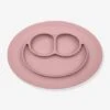 Set De Table Tout-en-un Avec Assiette EZPZ Mini Mat En Silicone Rose - EZPZ