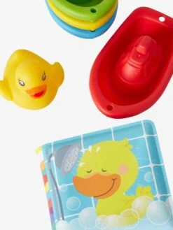 Set Livre, Canard Et Bateaux De Bain Multicolore - Vertbaudet -Petite Vie Soldes set livre canard et bateaux de bain 2