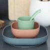 Set Vaisselle 4 Pièces Silicone BEABA Rose - Beaba -Petite Vie Soldes set vaisselle 4 pieces silicone beaba