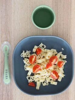 Set Vaisselle 4 Pièces Silicone BEABA Rose - Beaba -Petite Vie Soldes set vaisselle 4 pieces silicone beaba 3