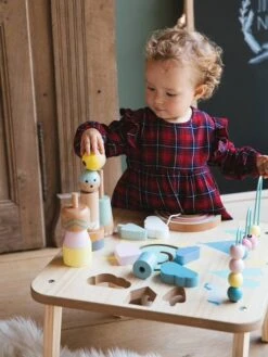 Table D'activités Petits Sioux En Bois FSC® Multicolore - Vertbaudet -Petite Vie Soldes table dactivites petits sioux en bois fsc 1