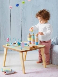 Table D'activités Petits Sioux En Bois FSC® Multicolore - Vertbaudet -Petite Vie Soldes table dactivites petits sioux en bois fsc 2