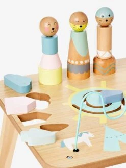 Table D'activités Petits Sioux En Bois FSC® Multicolore - Vertbaudet -Petite Vie Soldes table dactivites petits sioux en bois fsc 4