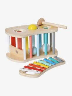 Tap Tap Xylophone 2 En 1 En Bois FSC® Multicolore - Vertbaudet -Petite Vie Soldes tap tap xylophone 2 en 1 en bois fsc 1