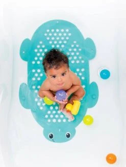 Tapis De Bain Et Rangement 2 En 1 INFANTINO Bleu - Infantino -Petite Vie Soldes tapis de bain et rangement 2 en 1 infantino 2