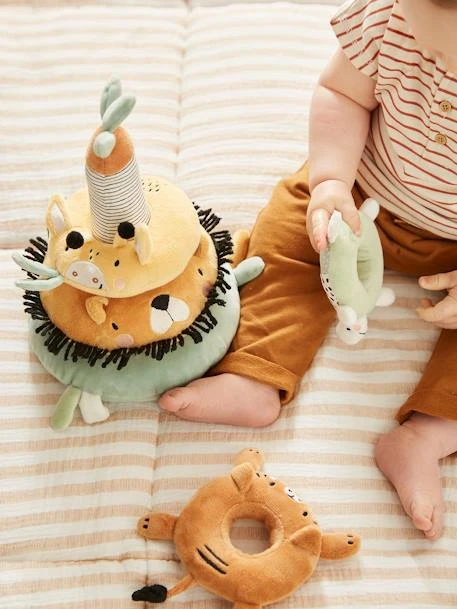 Tour à Empiler En Tissu TANZANIE Multicolore - Vertbaudet 4 Tour à Empiler En Tissu TANZANIE Multicolore - Vertbaudet – Image 2