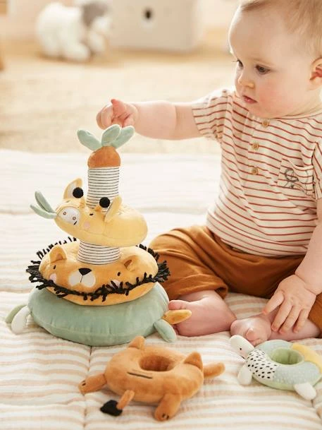 Tour à Empiler En Tissu TANZANIE Multicolore - Vertbaudet 3 Tour à Empiler En Tissu TANZANIE Multicolore - Vertbaudet