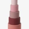 Tour à Empiler Ronde En Silicone Rose - Vertbaudet -Petite Vie Soldes tour a empiler ronde en silicone