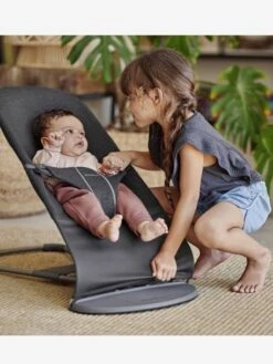 Transat Bliss Jersey 3D BABYBJORN Gris Charbon - Baby Bjorn -Petite Vie Soldes transat bliss jersey 3d babybjorn 3