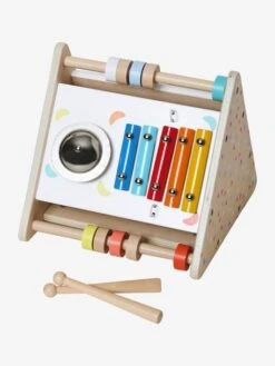 Triangle D'activités Musicales En Bois FSC® Beige - Vertbaudet -Petite Vie Soldes triangle dactivites musicales en bois fsc 4