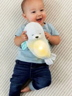 Veilleuse Bébé Otarie Douce Nuit 3 En 1 - INFANTINO Gris - Infantino -Petite Vie Soldes veilleuse bebe otarie douce nuit 3 en 1 infantino 2