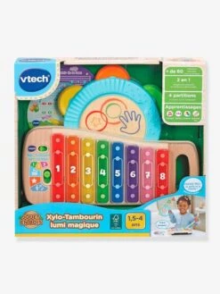 Xylo-tambourin Lumi Magique - VTECH Multicolore - Toutes Les Marques -Petite Vie Soldes xylo tambourin lumi magique vtech 1