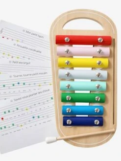 Xylophone Avec Partitions En Bois FSC® Multicolore - Vertbaudet -Petite Vie Soldes xylophone avec partitions en bois fsc 1